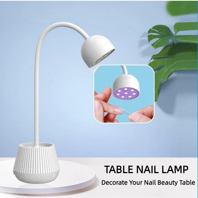 24W Table Nail Lamp for Gel Nail Polish Manicure Rechargeable, LED Nail Dryer Light for Home DIY and Professional Manicure Salon 