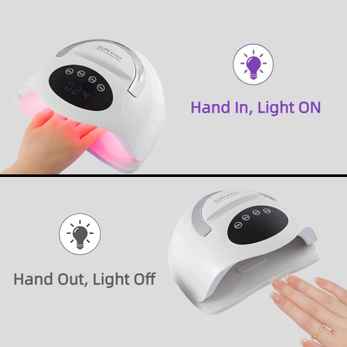 230W/320WProfessional UV/ LED Lamp for for Nail Gel Polish with 4 Timers & Auto Sensors, Special Pink Light Skin Beautification Skincare