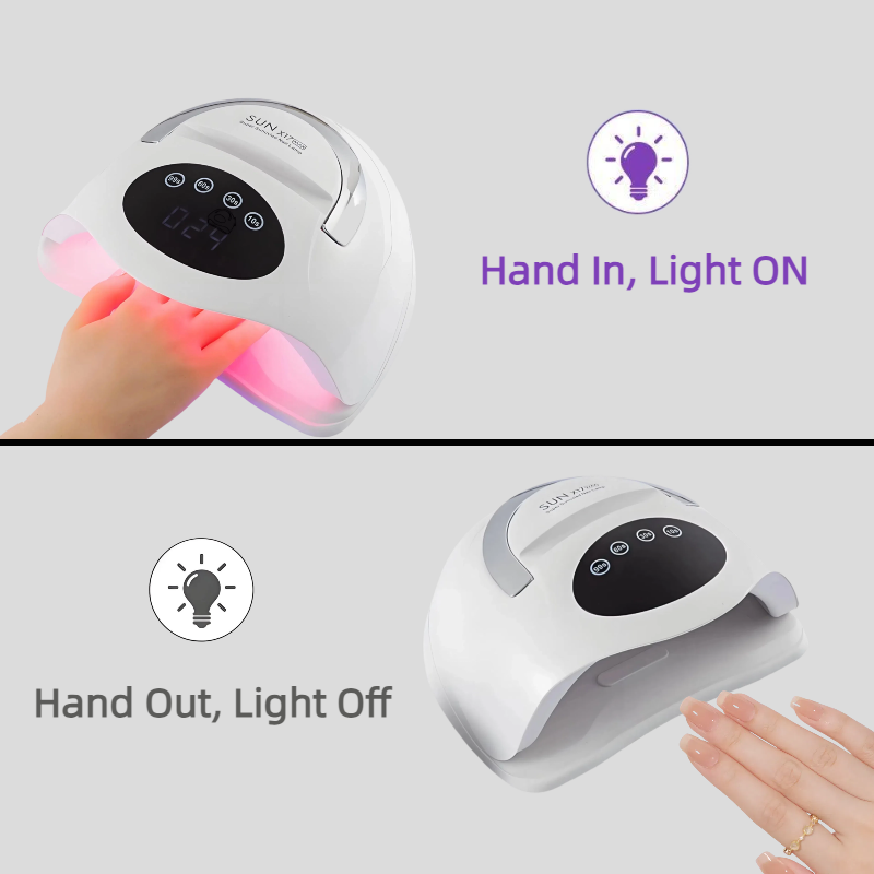 230W/320WProfessional UV/ LED Lamp for for Nail Gel Polish with 4 Timers & Auto Sensors, Special Pink Light Skin Beautification Skincare 