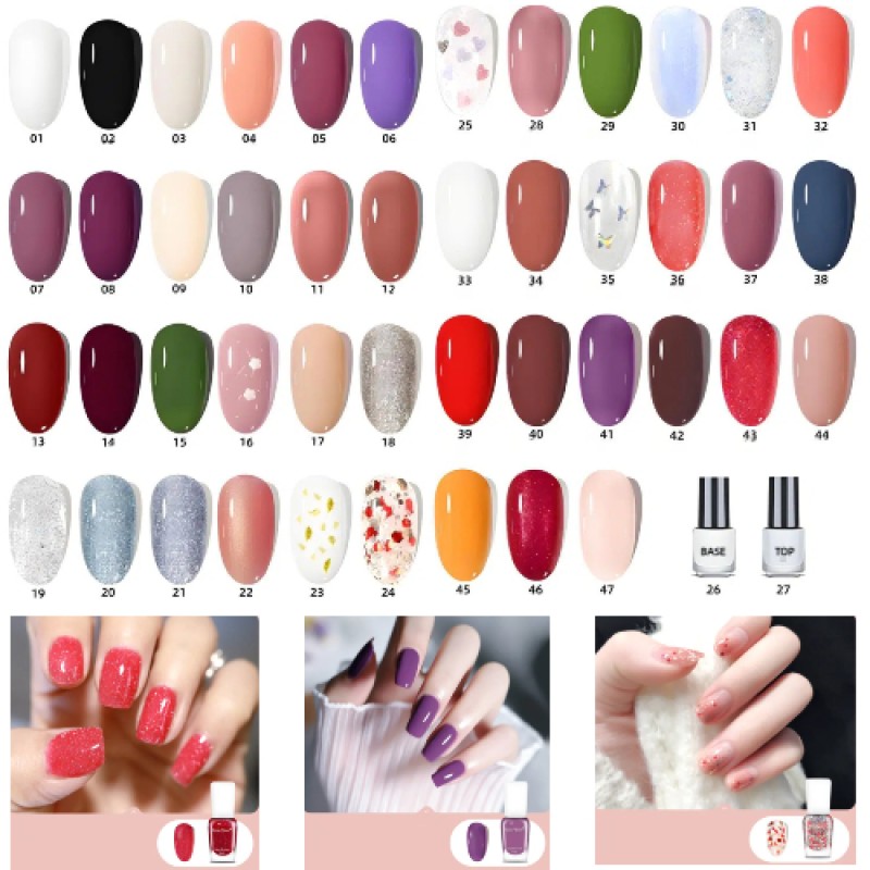Water-base Peelable No UV Natural Dry Nail Polish Long Lasting and Easily Removed 