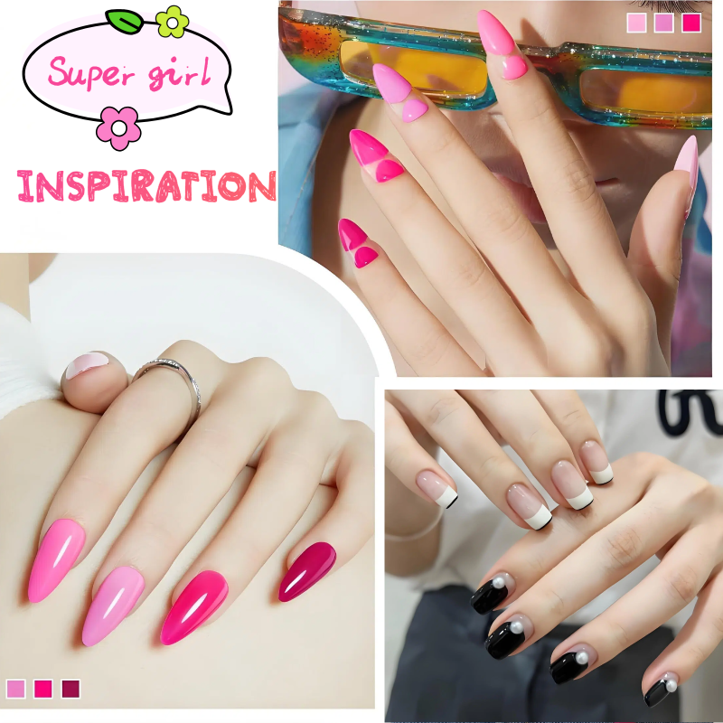 Super Girl Gel Nail Polish Kit Soak Off UV / LED Nail Art Design Manicure Salon DIY Salon at Home, 9 Colors, 5ml 
