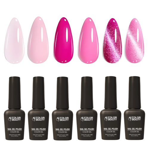 Super Pink Series Gel Nail Polish Soak Off UV / LED Nail Art Design Manicure Salon DIY Salon, 9ml