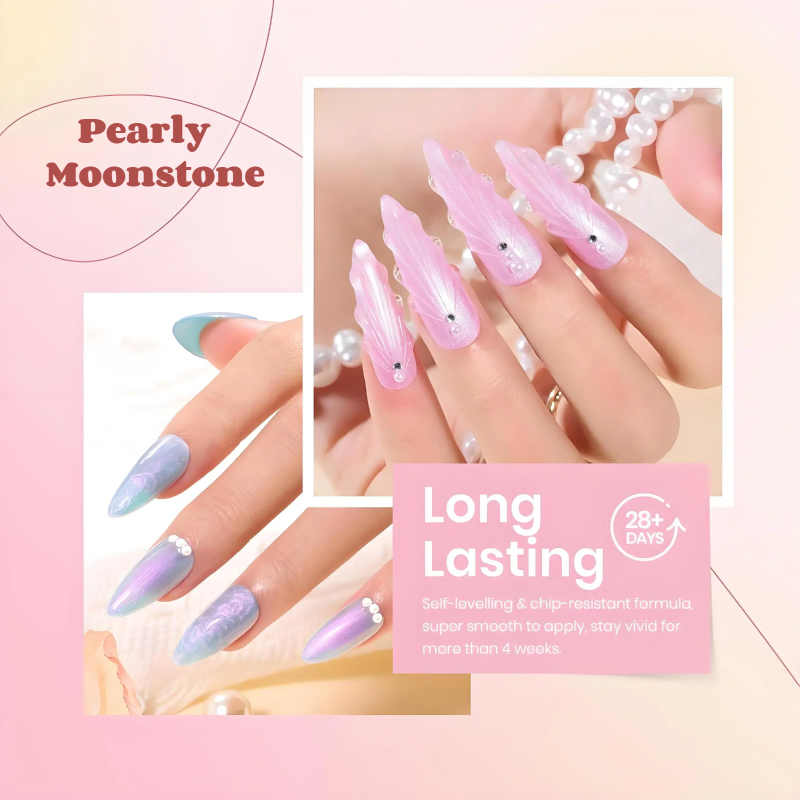 Pearly Moonstone Series Gel Nail Polish Soak Off UV / LED Nail Art Design Manicure Salon DIY Salon, 9ml 