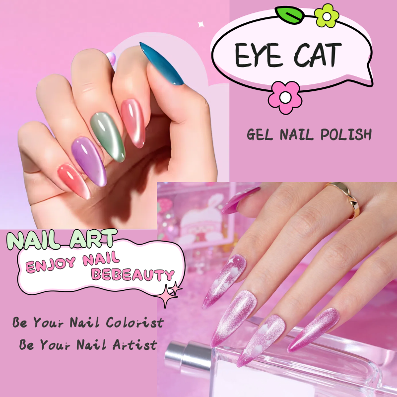 Eye Cat Series Gel Nail Polish Soak Off UV / LED Nail Art Design Manicure Salon DIY Salon , 9ml 