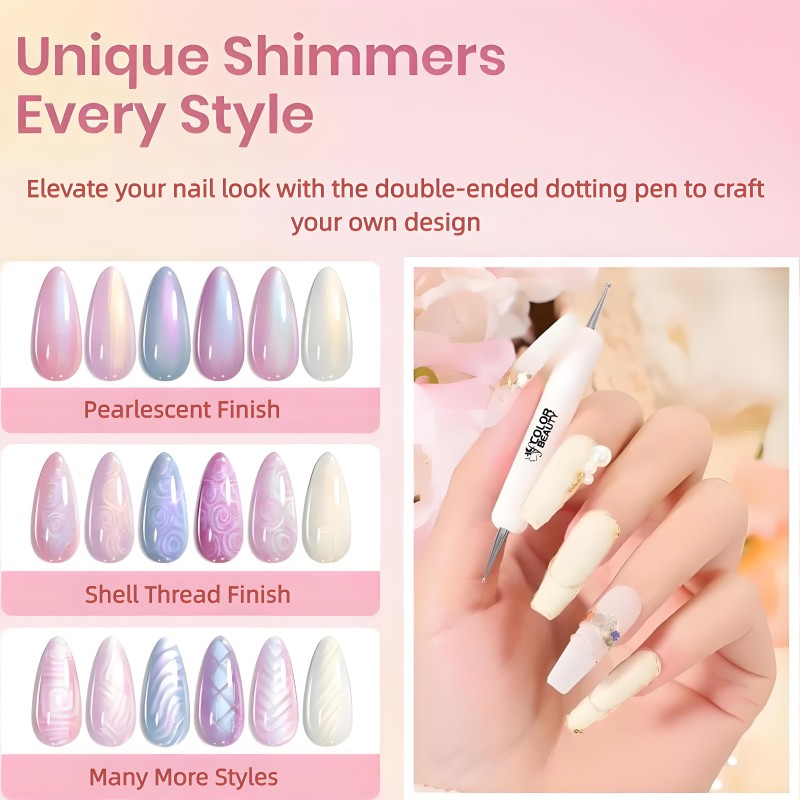 Pearly Moonstone Series Gel Nail Polish Soak Off UV / LED Nail Art Design Manicure Salon DIY Salon, 9ml 