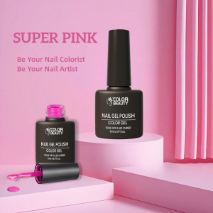 Super Pink Gel Nail Polish Kit Soak Off UV / LED Nail Art Design Manicure Salon DIY Salon at Home, 6 Colors 5ml 