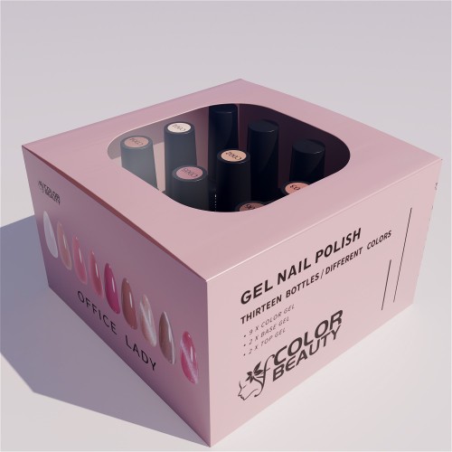Natural Nude Gel Nail Polish Kit Soak Off UV / LED Nail Art Design Manicure Salon DIY Salon at Home, 6 Colors 5ml